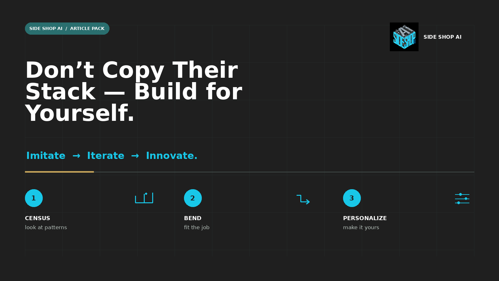 Don’t Copy Their Stack — Build for Yourself