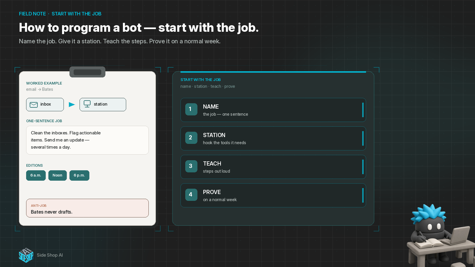 How to Program a Bot — Start with the Job